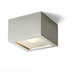 DEZA négyzet alakú lámpa alumínium/szaténüveg 230V LED G9 5W IP54