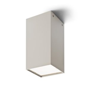 MEA mennyezeti négyzet alakú lámpa  szálcsiszolt alumínium 230V LED E27 15W