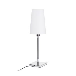 LULU asztali lámpa fehér/fekete króm 230V LED E27 8W