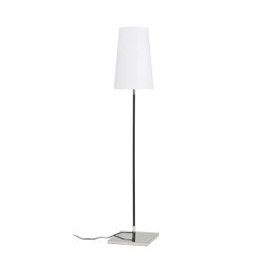 LULU állólámpa fehér/fekete króm 230V LED E27 8W