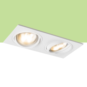 PASADENA G53 SQ II   szálcsiszolt alumínium 230V LED G53 2x15W