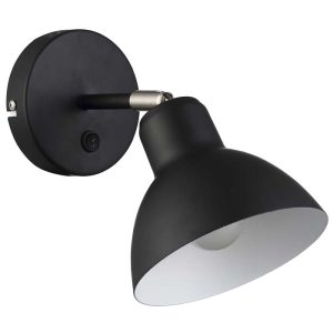 BAROQUE fali lámpa fekete króm 230V LED E27 11W