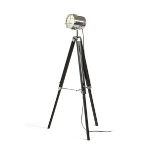 NAUTIC állólámpa fekete króm 230V LED E27 15W