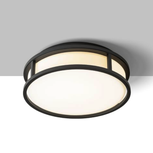 GRANDE LED 25 mennyezeti lámpa opálüveg/fekete 230V LED 12W IP44 3000K