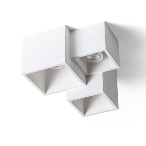 JACK III mennyezeti lámpa  gipsz 230V LED GU10 3x5W