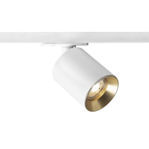 DARIO egyáramkörös sínre fehér szálcsiszolt sárgaréz 230V LED GU10 9W