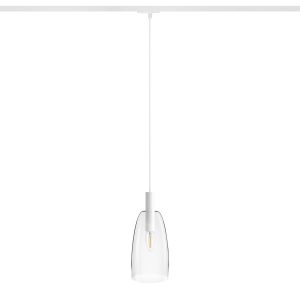 BELLINI L E14 függõlámpa egyáramkörös sínre fehér átlátszó üveg 230V LED E14 15W