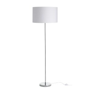NYC/RON 40/25 állólámpa  Polycotton fehér/króm 230V LED E27 15W