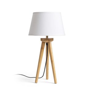 BASCO asztali lámpa  bambusz 230V LED E27 15W