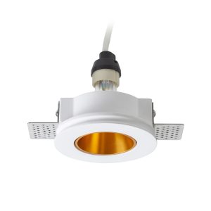 DAYTONA rögzített lámpa gipsz/szálcsiszolt sárgaréz 230V LED GU10 8W