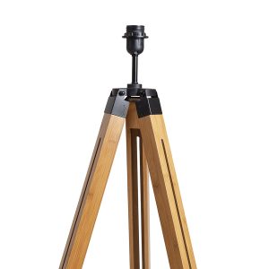 ALVIS állólámpa talapzat  bambusz/fekete 230V LED E27 15W