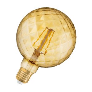 LEDRA OSRAM Vintage Globe 125 DECO borostyán 230V E27 LED EQ40 2500K