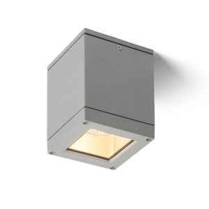 LEDRA QUADRA M mennyezeti lámpa ezüstszürke 230V LED E27 8W IP54
