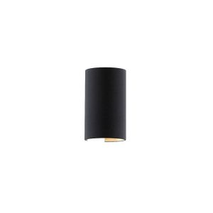 LEDRA RON W 15/25 fali lámpa Polycotton fekete/réz fólia 230V LED E27 15W