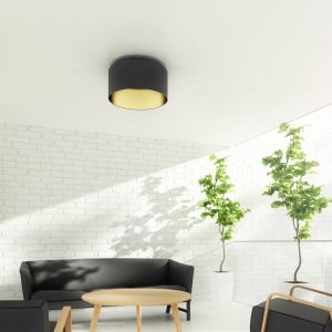 LEDRA DOUBLE 40/30 lámpabúra Polycotton fekete/arany fólia max. 23W