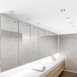 LEDRA SPLASH SQ süllyesztett lámpa matt nikkel 230V LED GU10 8W IP65