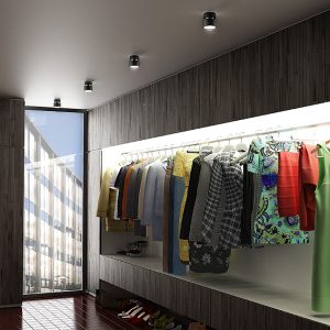 LEDRA PIXIE mennyezeti lámpa fekete króm 230V LED GX53 7W