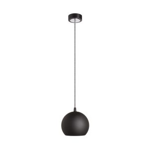 LEDRA COPA függőlámpa fekete üveg 230V LED E27 11W