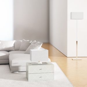 LEDRA PLAZA S asztali lámpa fehér króm 230V LED E27 15W