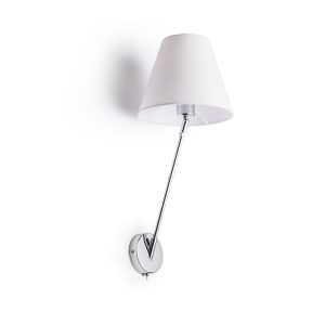LEDRA SILENCE fali lámpa fehér króm 230V LED E27 15W
