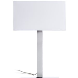 LEDRA PLAZA M asztali lámpa fehér króm 230V LED E27 15W