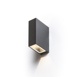 LEDRA UKKO fali lámpa fekete 230V LED 2x3W 55° IP54 3000K