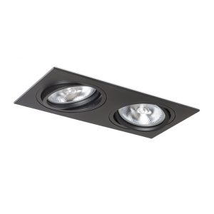 LEDRA PASADENA G53 SQ II fekete 230V LED G53 2x15W