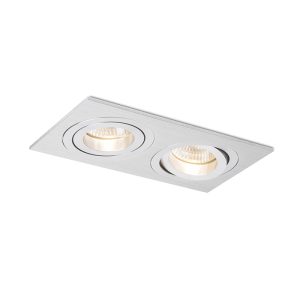 LEDRA PASADENA GU10 SQ II süllyesztett lámpa szálcsiszolt alumínium 230V LED GU10 2x7W