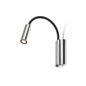 LEDRA SHOW fali lámpa fekete króm 230V LED 3W 3000K