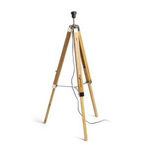 LEDRA ALVIS állólámpa talapzat bambusz/króm 230V LED E27 15W