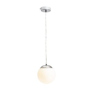 LEDRA BOLLY 17 függőlámpa opálüveg/króm 230V LED E27 11W IP44