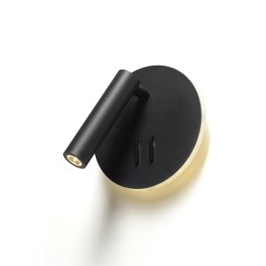 LEDRA THALIA fali lámpa fekete szatinált akril 230V LED 6+3W 3000K