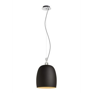 LEDRA COROA NEW 28 függőlámpa fekete króm 230V LED E27 15W