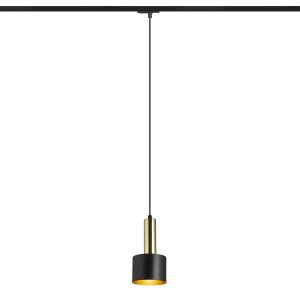 LEDRA GIULIA 12 egyáramkörös sínre fekete/aranybarna sárgaréz 230V LED E27 11W