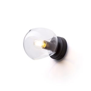 LEDRA SOLARIS felületre szerelhető átlátszó üveg/fekete 230V LED E14 7W