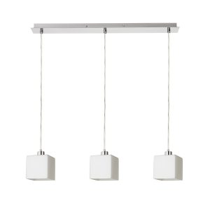 LEDRA DADOS III 60 függőlámpa opálüveg/matt nikkel 230V LED E27 3x11W