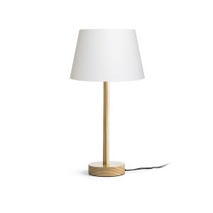 LEDRA MAUI/ALVIS 24 asztali lámpa fehér fa 230V LED E27 11W