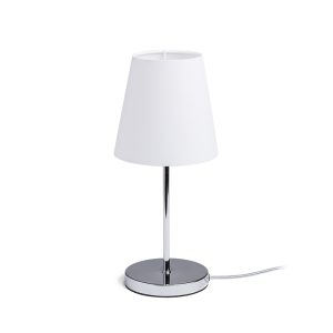 LEDRA NYC/CONNY 15/15 asztali lámpa Polycotton fehér/króm 230V LED E27 11W