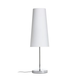 LEDRA NYC/CONNY 15/30 asztali lámpa Polycotton fehér/króm 230V LED E27 11W