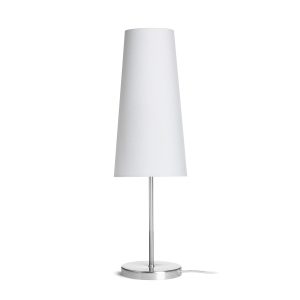 LEDRA NYC/CONNY 15/30 asztali lámpa Polycotton fehér/nikkel 230V LED E27 11W
