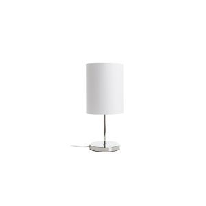 LEDRA NYC/RON 15/20 asztali lámpa Polycotton fehér/króm 230V LED E27 15W