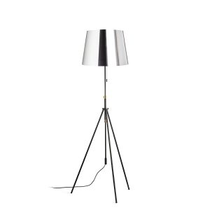 LEDRA LUTON/ILUSION állólámpa krómozott fólia/fekete/fém 230V LED E27 15W