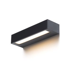 LEDRA ASTER 25 fali lámpa fekete opálakril 230V LED 2x6W IP65 3000K