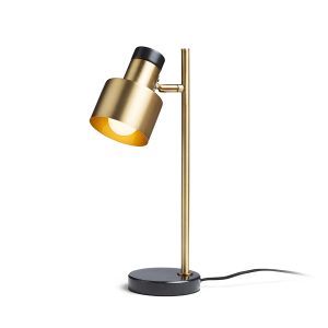 LEDRA DIVINA asztali lámpa sárgaréz/dekoratív fekete márvány 230V LED E27 5W