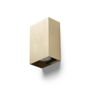 LEDRA CAPRI RC fali lámpa szálcsiszolt sárgaréz 230V LED GU10 2x9W