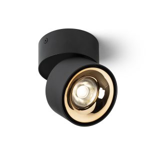 LEDRA ALBANO felületre szerelhető fekete/aranysárga 230V LED 5W 24° 3000K