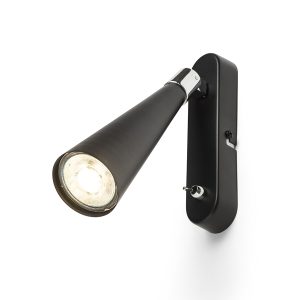 LEDRA ALEXIS fali lámpa fekete króm 230V LED GU10 5W