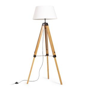 LEDRA ALVIS/AMBITUS 46 állólámpa fehér bambusz/fekete 230V LED E27 15W