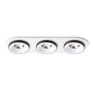LEDRA SHARM R III süllyesztett lámpa fehér/fekete 230V LED 3x10W 24° 3000K