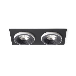 LEDRA SHARM SQ II süllyesztett lámpa fekete/fehér 230V LED 2x10W 24° 3000K